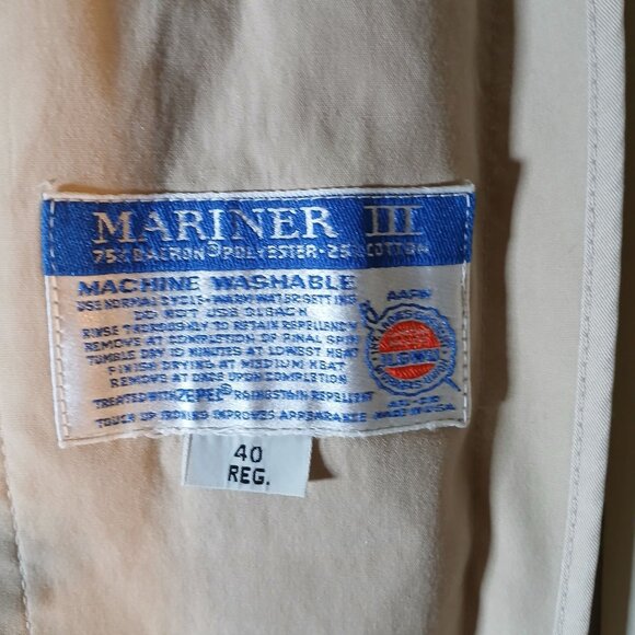 Misty Harbor Womens Trench Coat Medium Beige Button-Down Water-Resistant Classic - Picture 4 of 16